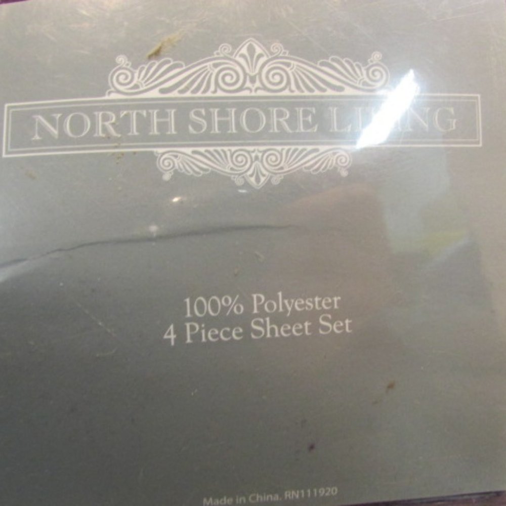 North Shore Living Purple Queen Sheet Set